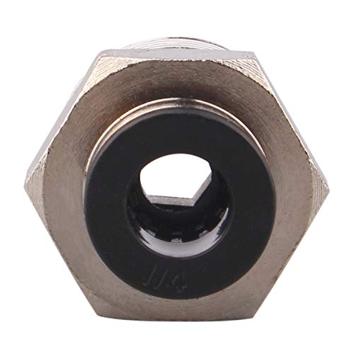 PC Push to Connect Tube Fitting, Male Straight - 1/4" Tube OD x 3/8" NPT Thread, Pack of 10 - size: 1/4"OD x 3/8"NPT, style: Pack of 10