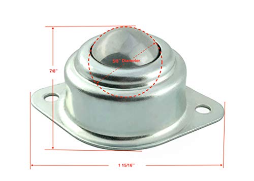 TruePower 5/8” Roller Ball Transfer Bearings, 55lb Load Capacity, Set of 6