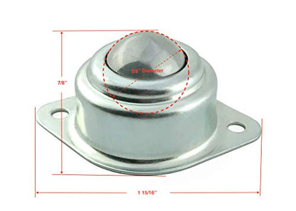TruePower 5/8” Roller Ball Transfer Bearings, 55lb Load Capacity, Set of 6