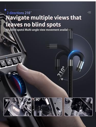 Ralcam Two-Way Articulating Borescope with Light, Slim Probe - style: 8.5mm Lens-10.0ft Semi-Rigid Cable