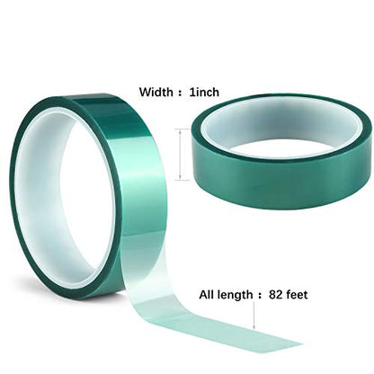 iVict 2 Roll Polyester High Temperature Masking Tape - size: 2 Roll X 1 inches