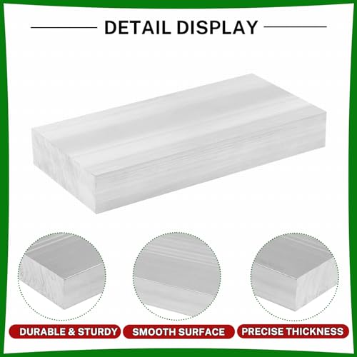 6061 Aluminum Flat Bar, 0.6" Thickness X 2" Width X 4" Length Aluminum Flat Plate, Solid Aluminum Bar for Crafting, Industrial Building - size: 0.6" X 2" X 4"
