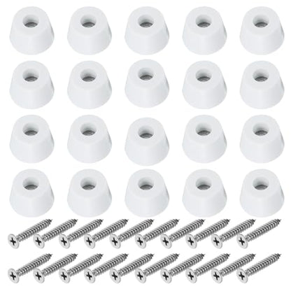 PATIKIL Cutting Board Feet,12 Pieces Non Slip Rubber Feet Bumpers with 304 Stainless Steel Screws for Cutting Board Furniture Chairs Desks 1.22" Wx0.79 H, White - size: 1.22"Wx0.79"H