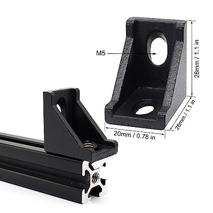 40 Set 2020 Aluminum Extrusion Hardware Accessories Corner Brackets - style: 20 sets with M5 20 sets with m5
