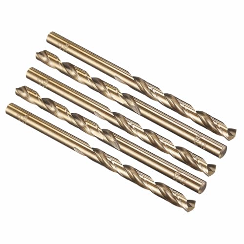 5pcs Drill Bit 5.5mm Diameter M35 5% Cobalt HSS for Metal - size: 5.5mm