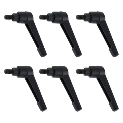 Clamping Lever Handles M6 x 10mm Push Button Ratchet Lever Male Threaded Stud Adjustable Handles Hand Knobs Rotating Screw Handles Bolts with Locking Lever -6pcs - size: M6 x 10mm