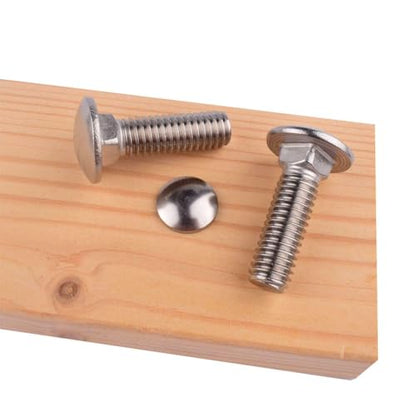 1/4-20 x 1/2" Carriage Bolts Screws, 18-8 Stainless Steel 304, Round Head, Square Neck, UNC Fully Machine Coarse Threaded,20Pcs - size: 1/4-20 x 1/2" (20 PCS)