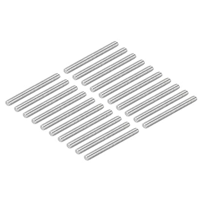 DMiotech 20 Pack M4 x 45mm Fully Threaded Rod 304 Stainless Steel Right Hand Threads Rod Bar Studs Clamps and U-Bolts - size: M4 x 45mm