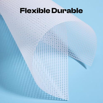 Caydo 2 Pieces 7 Count Plastic Mesh Canvas Sheets for Embroidery - color: Clear White - 2pcs
