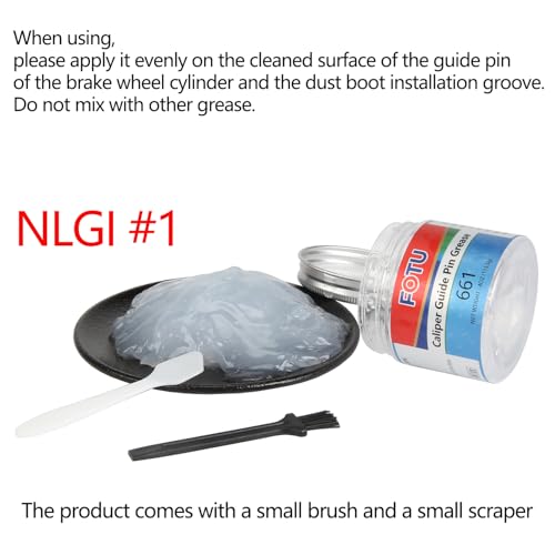 FOTU 661 Brake Caliper Guide Pin Grease,High Temp Silicone for Slider Pins - color: 661 Brake Guide Pin Grease