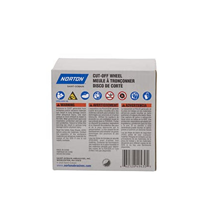 Norton Cut Off Wheels 50-Pack, 4 1/2 Inch High Performance Metal & Stainless Steel Cutting Disc, 7/8'' Arbor, Compatible with Angle Grinders - style: Pack of 50