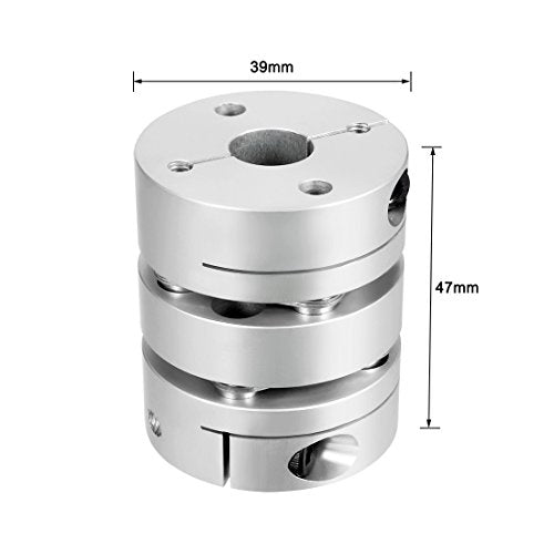 uxcell 12mmx12mm Clamp Tight Motor Shaft 2 Diaphragm Coupling Coupler - size: 12-12mm