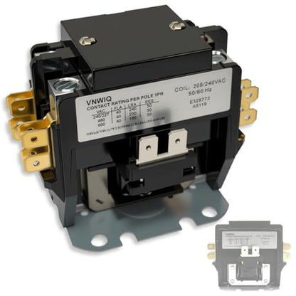 DP402402 Contactor Double Two Pole 40 FLA 50 RLA 240Volt Coil A/C Contactor