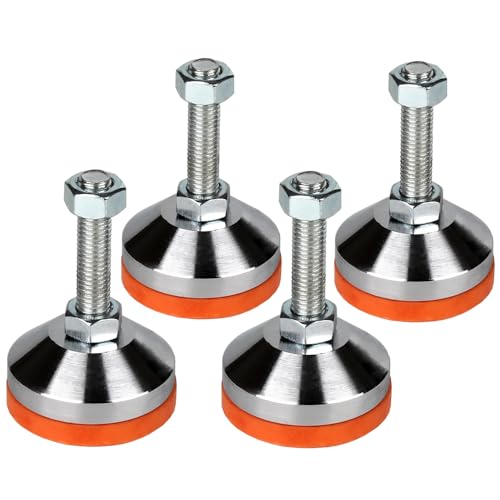 Heavy Duty Leveling feet,Leg Leveler 2.36" Dia Base,Adjustable Leveling feet M12 Thread, 1300 Lb Capacity,Capacity for Workbench, Machine, Cabinet, (D60xM12x50,4 Pack) - size: D60xM12x50,4 Pack