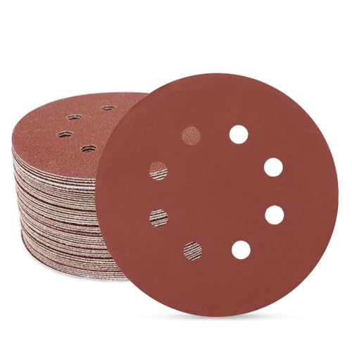 50 PCS 5 Inch 8 Hole Hook and Loop Sanding Discs 600 Grit - style: 600 Grit,50-Pack