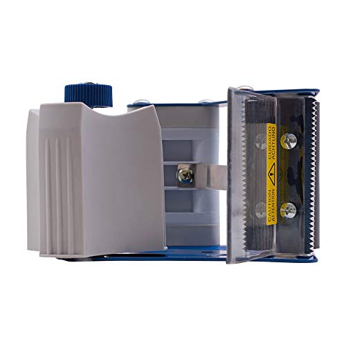 3" Tape Holder Dispenser Gun Heavy Duty w/Metal Cutter Adjustable Tension & Metal Anti-Reversing Plate for Ship Storage Warehouse Retail