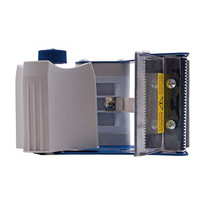 3" Tape Holder Dispenser Gun Heavy Duty w/Metal Cutter Adjustable Tension & Metal Anti-Reversing Plate for Ship Storage Warehouse Retail