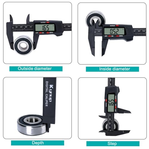 Kynup Digital Caliper, Caliper Measuring Tool with LCD Screen - color: Black, size: 150mm