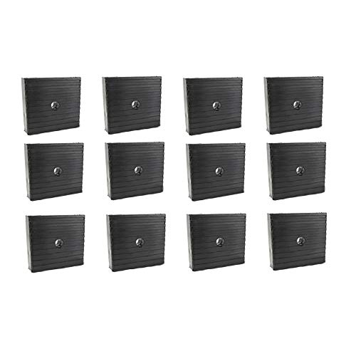 12 Pack Anti-Vibration Isolation Pads 4x4x1 for HVAC & Heavy Equipment
