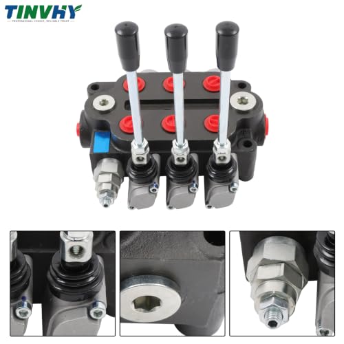 3 Spool 25GPM Hydraulic Directional Control Valve 3000PSI