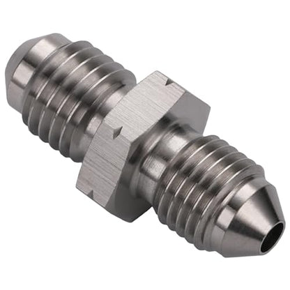3AN Male to M10x1.25 Male Stainless Steel Brake Clutch Fuel Oil Fitting Adapter Coupler - size: 3AN to M10x1.25