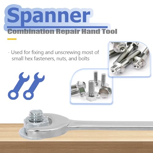 Mesee Small Wrench Set, 10 Pieces SAE Open End and Box End Combination Wrenches 5/32"-7/16" Mini Ignition Wrench Ratchet Spanner Repair Tools for Automotive Industry Electronics Mechanic Home