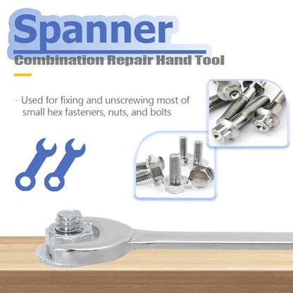 Mesee Small Wrench Set, 10 Pieces SAE Open End and Box End Combination Wrenches 5/32"-7/16" Mini Ignition Wrench Ratchet Spanner Repair Tools for Automotive Industry Electronics Mechanic Home