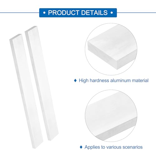 MECCANIXITY Square Aluminum Flat Bar, 3/8" (10mm) Thick x 1-9/16" (40mm) Width x 13" (330.2mm) Long 6063 Aluminum Flat Plate Solid New Mill Stock Silver for Industrial Building - size: 3/8" x 1-9/16" x 13"
