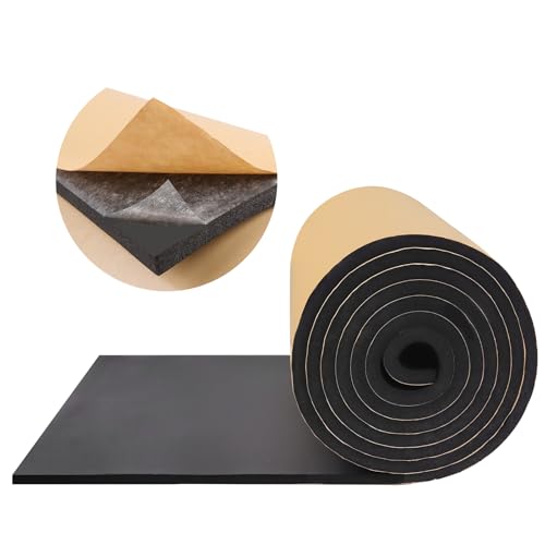 FONUNO Neoprene Foam Padding with Adhesive Closed Cell Foam, Black - color: Black, size: 12" Wide x 59" Long x 1/2" Thick