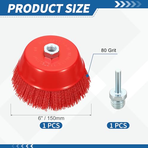 2Pack 6" Wire Brush for Angle Grinder & Drill with 5/8"-11 Arbor