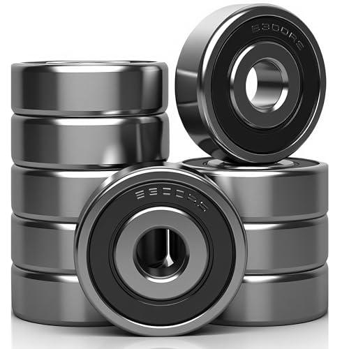 10 Pack 6300-2RS Double Rubber Seal Deep Groove Ball Bearings, Pre-Lubricated and Stable Performance and Cost Effective Ball Bearings (6300 RS)