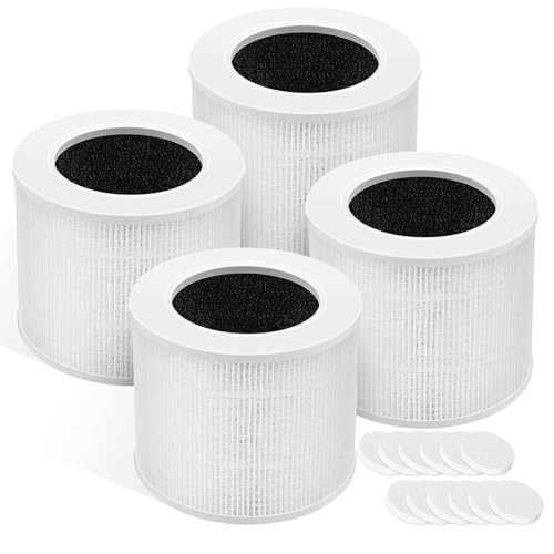 Core Mini Replacement Filter for LEVOIT Core Mini, Core Mini-P Air Purifier - color: White, size: 4 pack