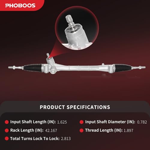 PHOBOOS Manual Steering Rack and Pinion Fit for Lexus & Scion - size: 1G-26005