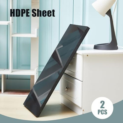 2 Pcs 3/4" Thick HDPE Plastic Sheets Thick Hard HDPE Polyethylene Sheet