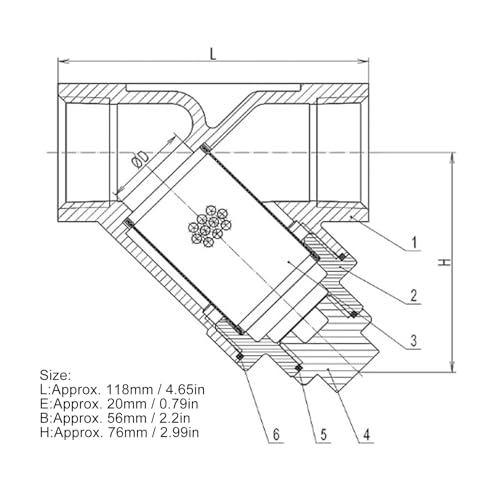 Y Strainer 1 1/2in 304 Stainless Steel Y Type Strainer Y Strainer Valve for Water Oil Gas Thread Pipe