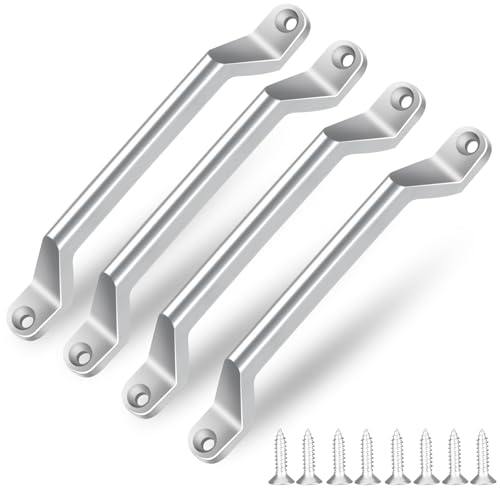 ESUDNT RV Grab Door Handle, Heavy Duty 304 Stainless Steel Metal for Camper, Trailer, Cargo Trailer, Motor Home, Boat, Automotive, Cart (4 Pack, Come with Screws) - size: 4 Pack