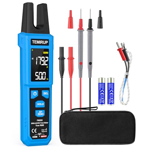 Digital Clamp Meter Multimeter with U-Shaped Jaw, AC/DC Amp Meter