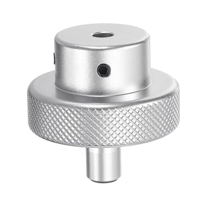 HARFINGTON Aluminum Alloy Handwheel 40mm OD 4mm Bore Lathe Hand Wheel with Rotate Handle Aluminum Milling Machine Handle with Wrench and 2pcs Screws for Milling Machine Lathe, Silver Tone - size: 40mm x 4mm