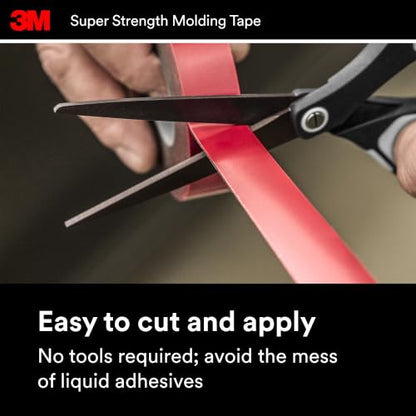 3M Super Strength Molding Tape 3614, 1/2 in x 15 ft, 4 Rolls - size: 1/2 Inch x 15 Ft, 4 Rolls