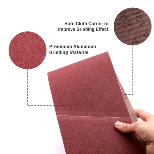6 x 48 Sanding Belts 120 Grit,6 Pack - color: 120 Grit, size: 6x48in