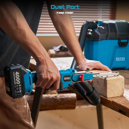 SEESII 1/2"x18" Mini Cordless Belt Sander 6-Speed 2300FT/Min 4.0Ah Battery - size: Pro Kit (Pivoting Arm)
