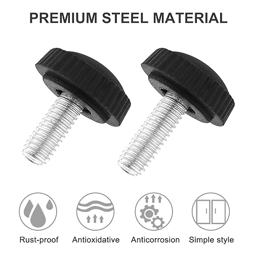 70PCS M4 Thumb Screws, Thumbscrew Set Carbon Threaded Knurled Knob Mounting Screw Grip Knobs Handle Bolts Round Clamping Screws Hose Clips for Kinds of Stand and Machine - size: M4