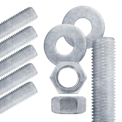 Conquest A307 Hot Dip Galvanized Threaded Rod 5/8"-11 x 18 - size: 5/8"-11 x 1.5'