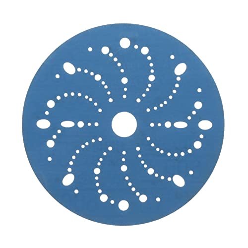 3M Hookit Blue Abrasive Disc, 321U, 36183, 6 in, 600+ Grade, Multi-Hole - size: 6 in diameter, style: Multi-Hole Disc