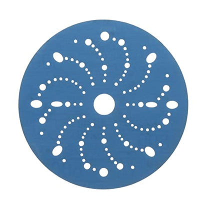 3M Hookit Blue Abrasive Disc, 321U, 36183, 6 in, 600+ Grade, Multi-Hole - size: 6 in diameter, style: Multi-Hole Disc