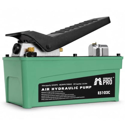 Air Hydraulic Pump, 10000 PSI High Pressure Output, Foot Pedal Pump, Green - color: Green