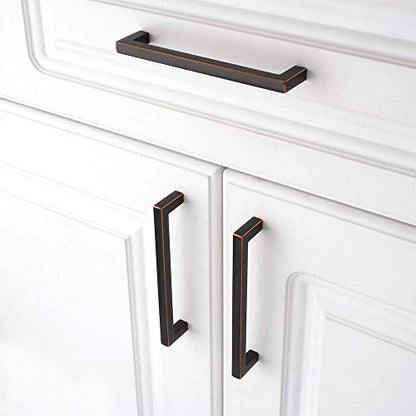 KOOFIZO 10 Pack 5 in Oil Rubbed Bronze Cabinet Pulls, Drawer Handles 1816 - color: Oil Rubbed Bronze, size: 5" CC - 10Pcs, style: Modern