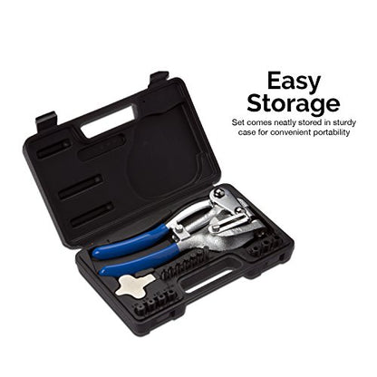Neiko 02612A Hand Held Power Punch and Sheet Metal Hole Punch Kit, Cr-V 3/32" x 9/32" (Pack of 12) - size: 8 Piece Set (Pack of 12), style: Power Punch