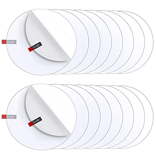 Enoin 16pcs 3 Inch Round Clear Acrylic Sheets Plexiglass Sheet 1/16 Inch Thick Disc Circle Plastic Sheet 0.060", Transparent Board Panel for Glass, DIY Project,Picture Frame,Paintings, Art Craft - size: 3" Diameter, 1/16 inch Thick