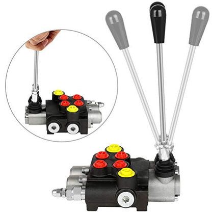 Hydraulic Flow Control Valve 2 Spool 13 GPM Adjustable Relief Valve - size: 2 Spool 13 GPM